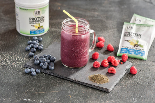 Vegan Blended Blueberry Green Iced Tea
