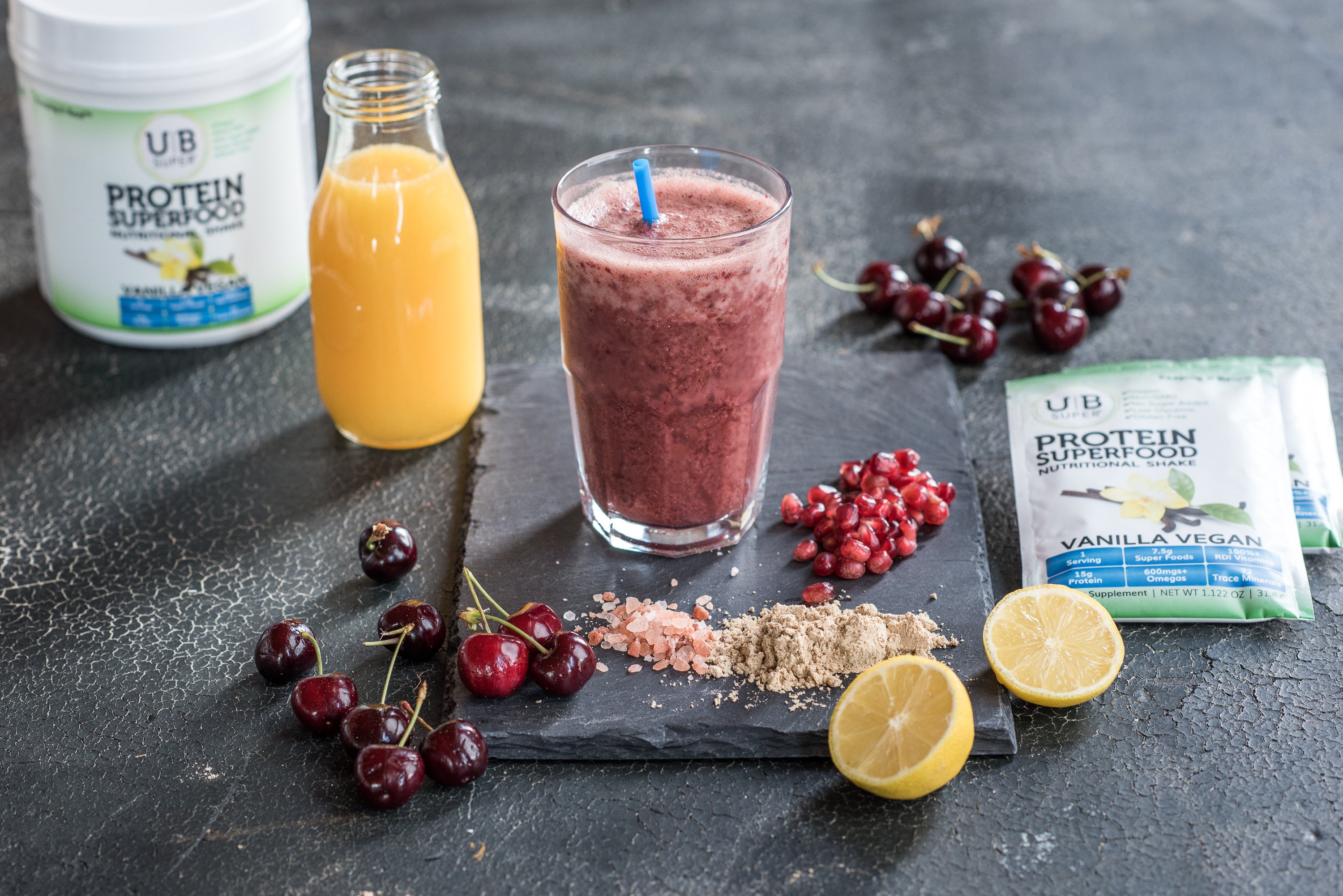 Vegan Acerola Cherry Pomegranate Citrus Protein Superfood Shake – Ubsuper