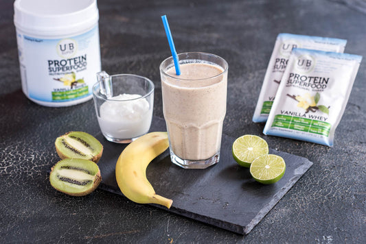Tropical Kiwi Banana Whey Protein Smoothie