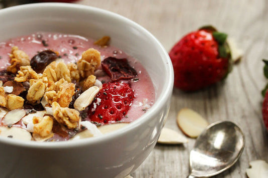 Strawberry Banana Protein Smoothie Bowl