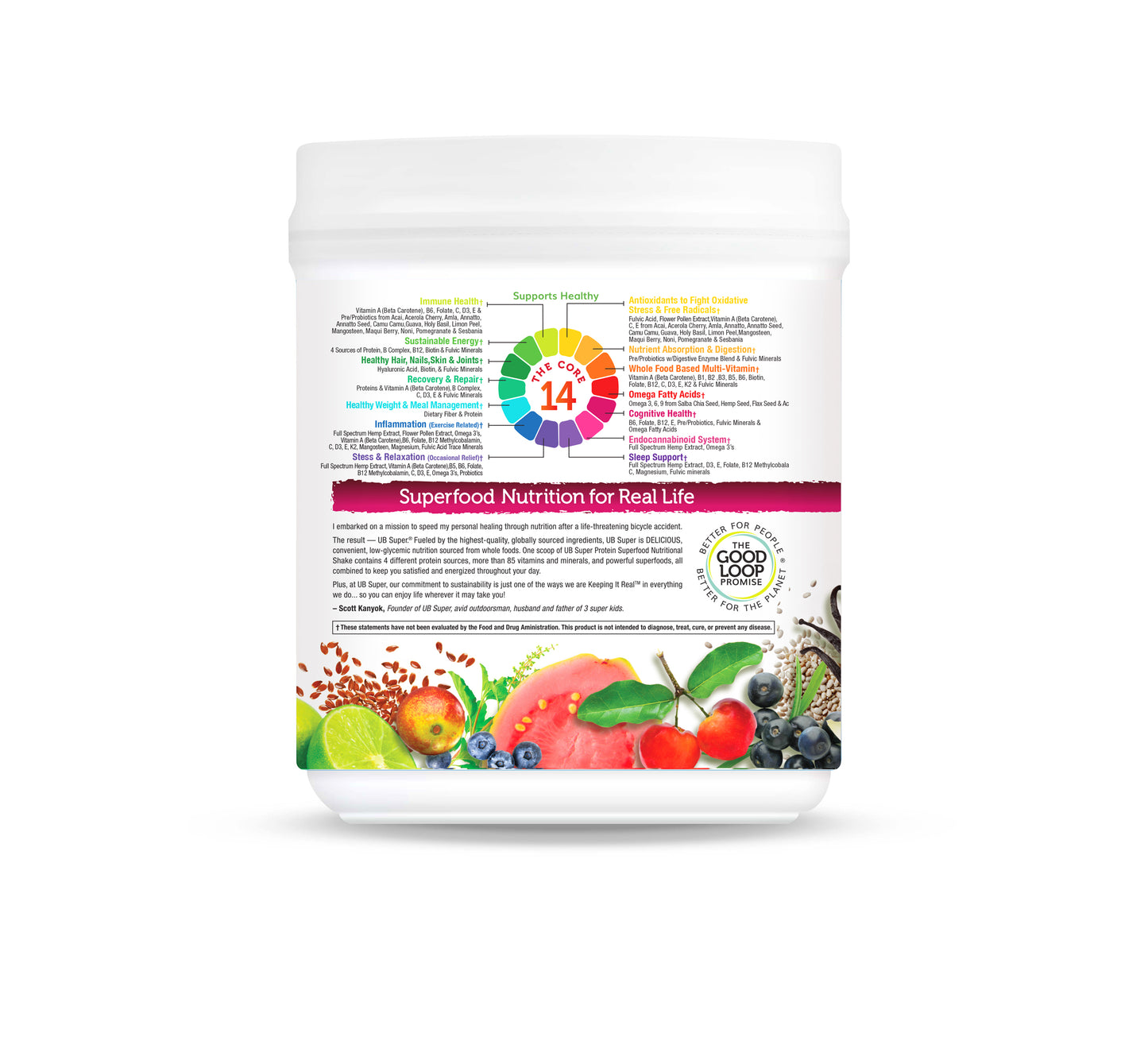 Plant Based Protein Superfood Nutritional Shake w/ Full Spectrum Hemp Extract