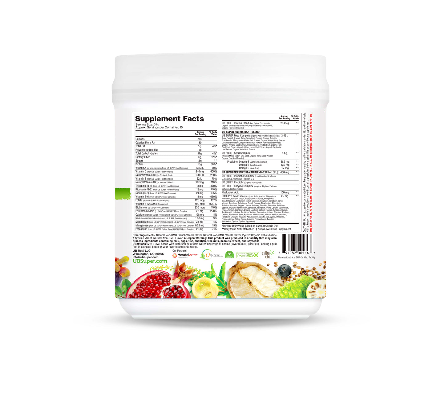 Plant Based Protein Superfood Nutritional Shake (Vanilla)