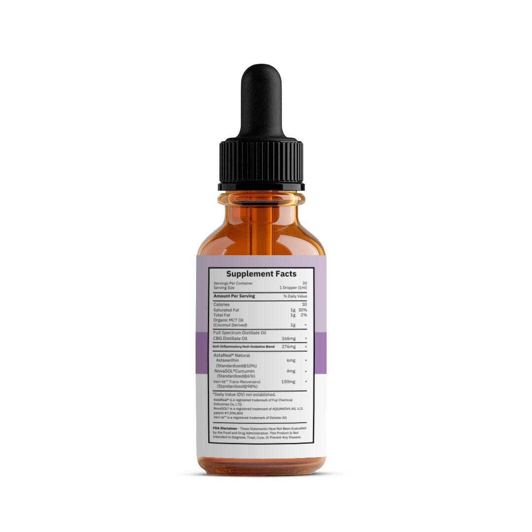 Full Spectrum Enhanced CBG Anti-Inflammatory Anti-Oxidative Stress Tincture+